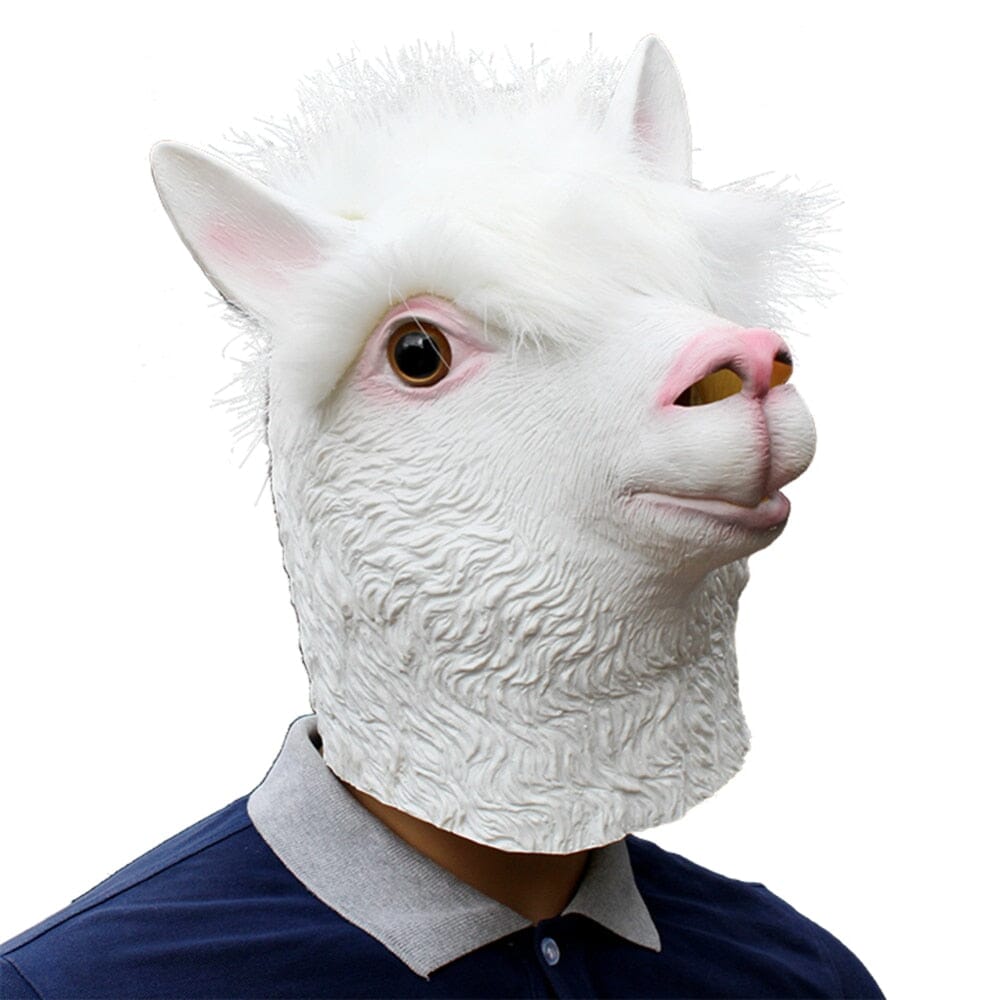 Alpaca Head Latex Party Mask Purely Alpaca