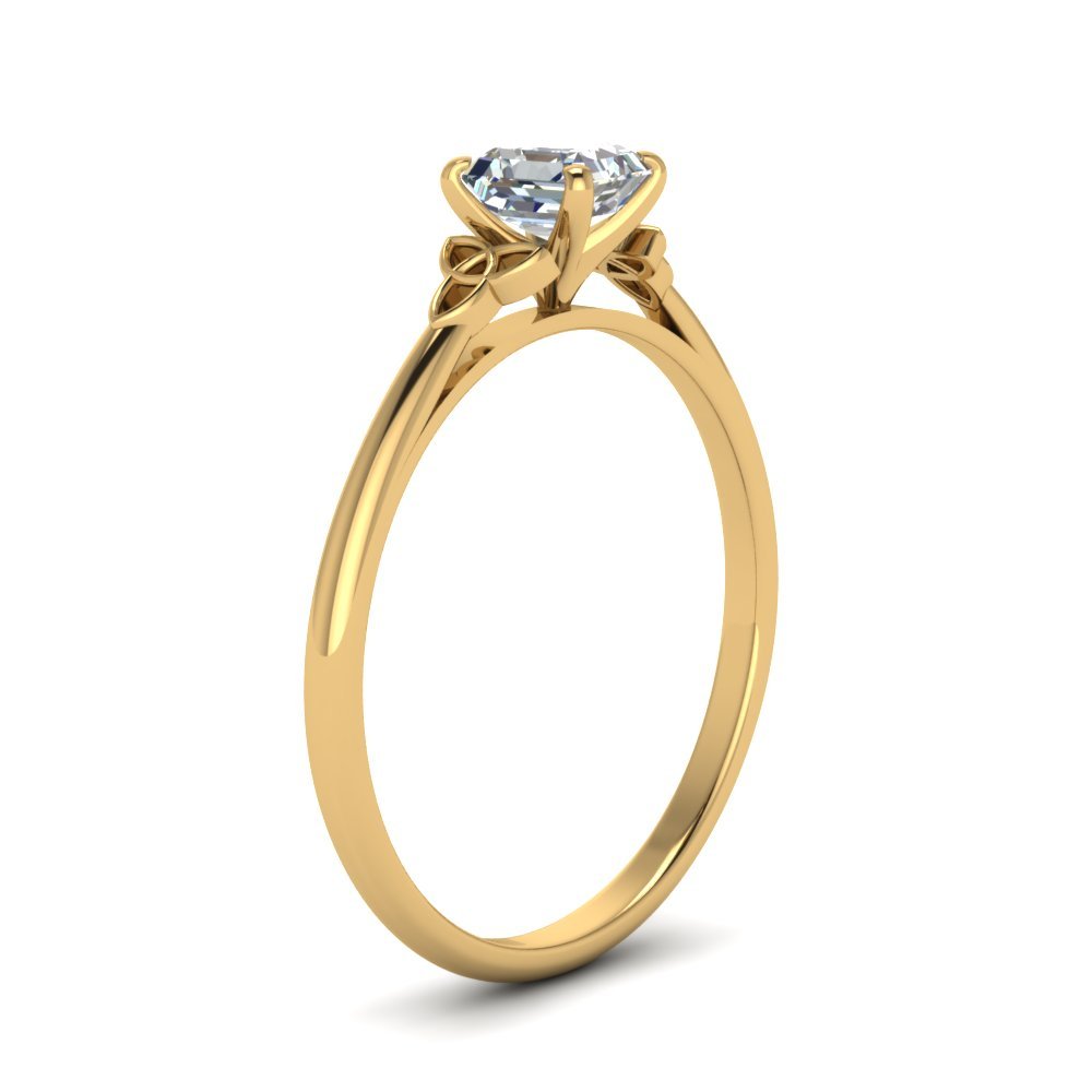 Celtic Solitaire Engagement Ring Fascinating Diamonds