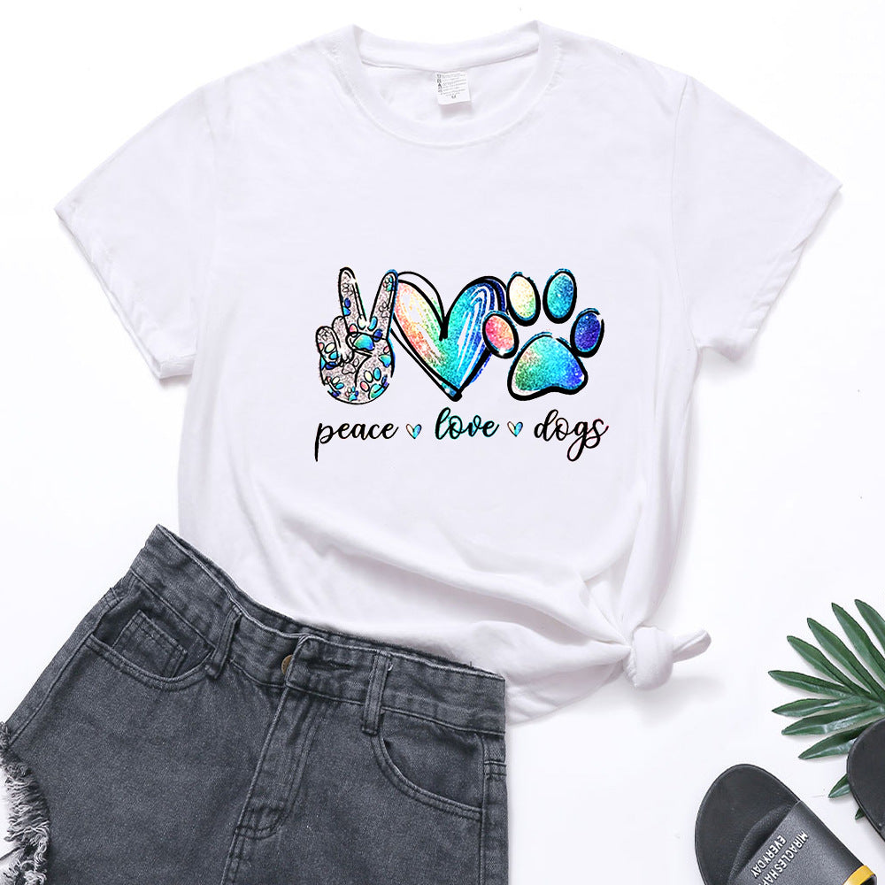 Short-sleeved Casual Plus Size Loose Trend Ladies See size chart under “more details” The Fashion Celestial