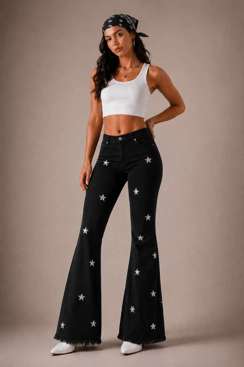 Midnight Stardust Bells GJG DENIM