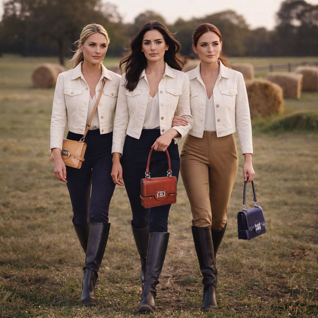 Bella - Horse Bit Talisman Crossbody Luxury Leather Handbag in Cognac Urban-Equestrian