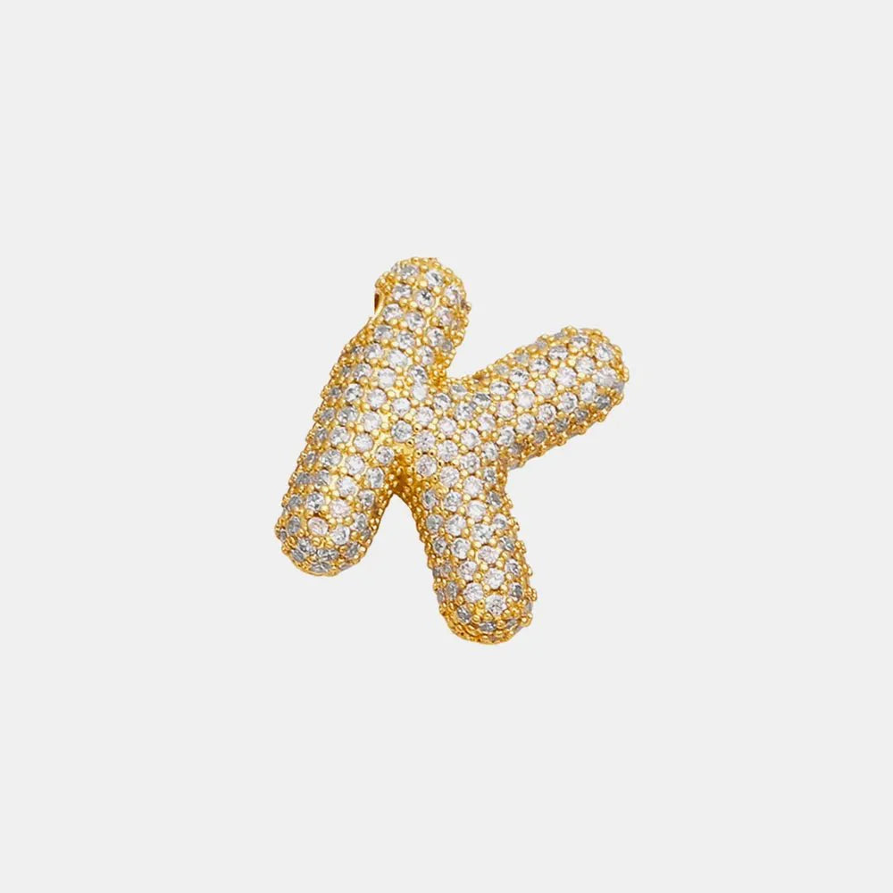 EmberLuxe "Glimmer" Bubble Letter Pendant (A-K) Ivory Embers