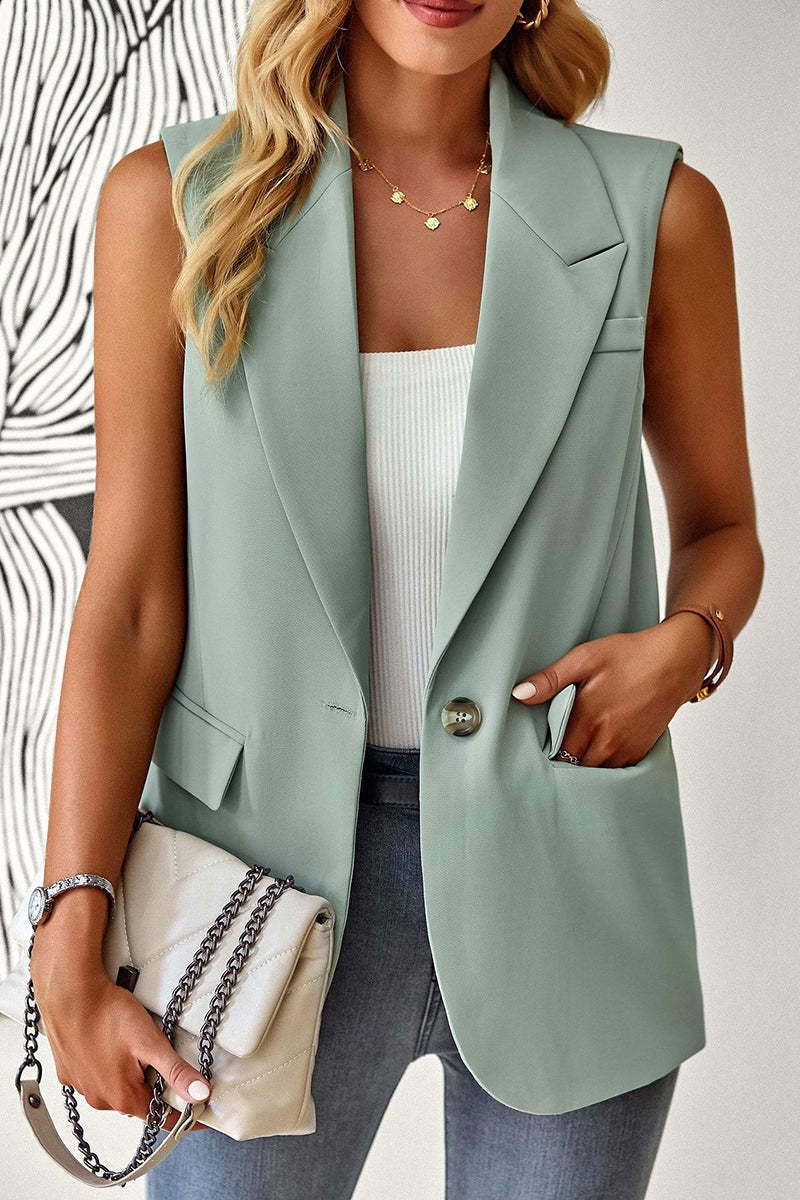 Women's Sleeveless Open-Front Vest Blazer – Work & Office Jacket FitiqueFit