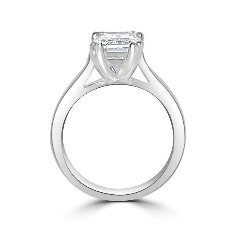 Radiant Diamond Veneer Cubic Zirconia 14K Gold Ring. 635R004K