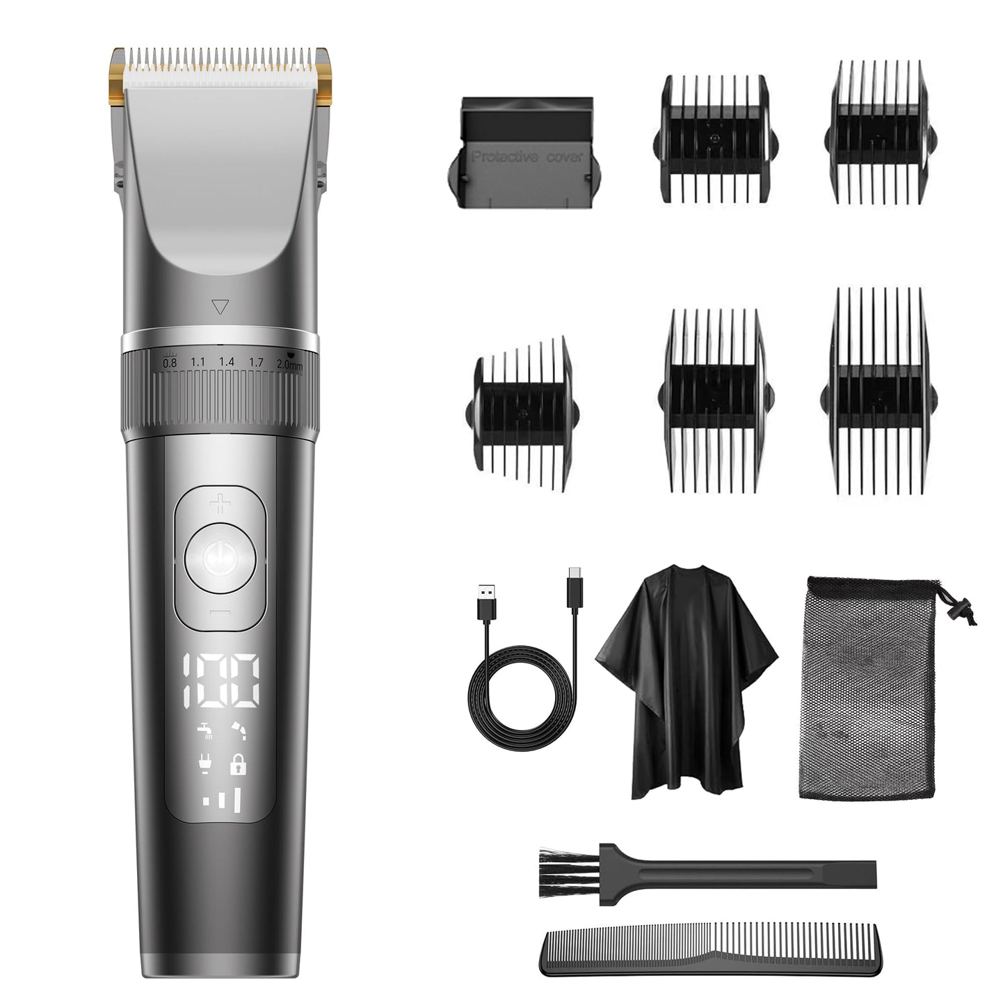 Haosens Rechargeable Hair Clippers for Men Cordless Hair Trimmers for Men Electric Hair Clippers - Clippers and Trimmers Set for Convenient at Home Haircutting New Era Fashion LLc