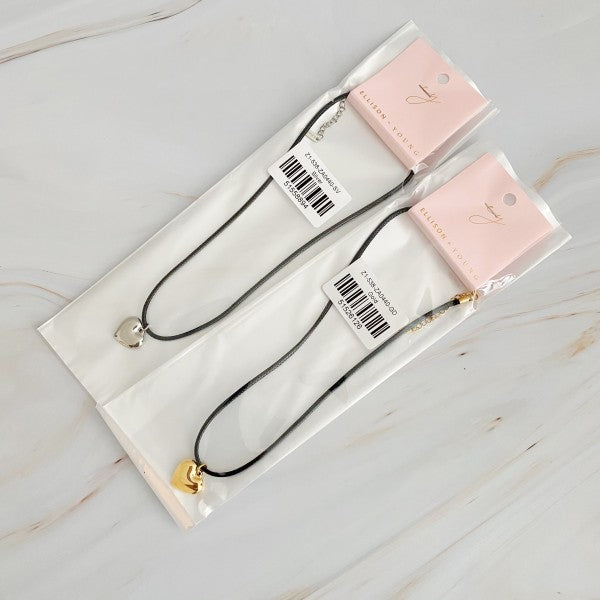 Black Cord Heart Drop Necklace Shop Style & More | Fresh Looks, Everyday Deals & Free Shipping
