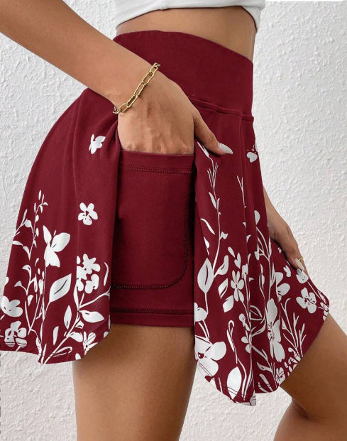 ๐ผ Women's Minimalist Floral Print High-Waisted Shorts with Pockets FitiqueFit