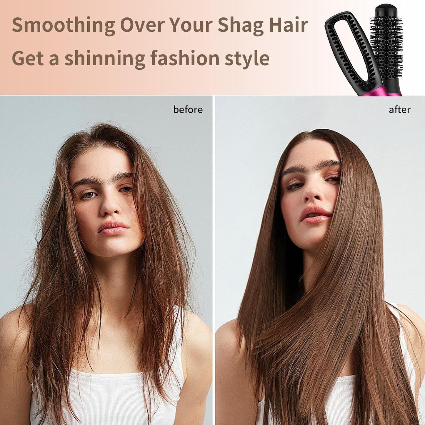 5 in 1 Hair Dryer Brush Kit, Blow Dryer Brush for Drying, Straightening, Volumizing, Curling and Styling Hair - 1000W - Gold New Era Fashion LLc
