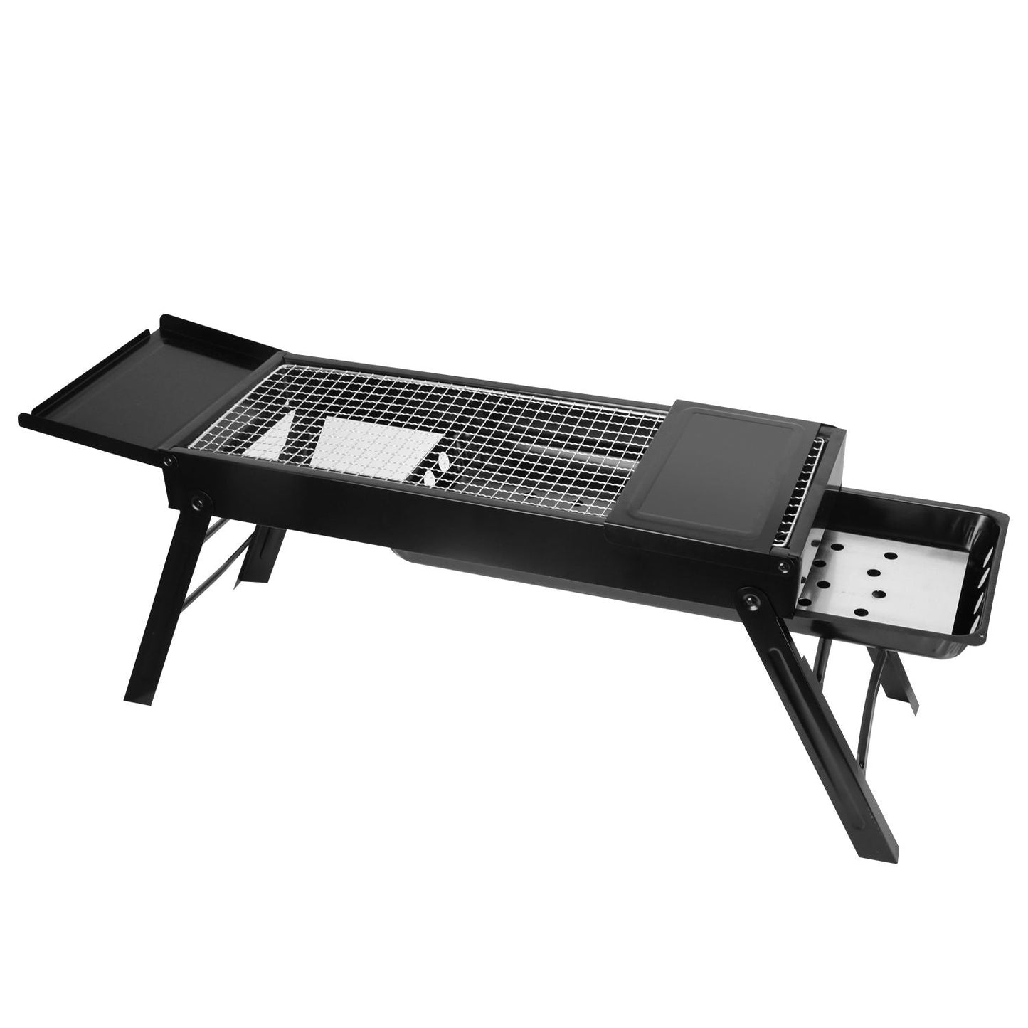 Folding Charcoal BBQ Grill Stainless Steel Grill with Shelf Net Easy Setup for Camping Picnic Outdoor Party Backyard New Era Fashion LLc