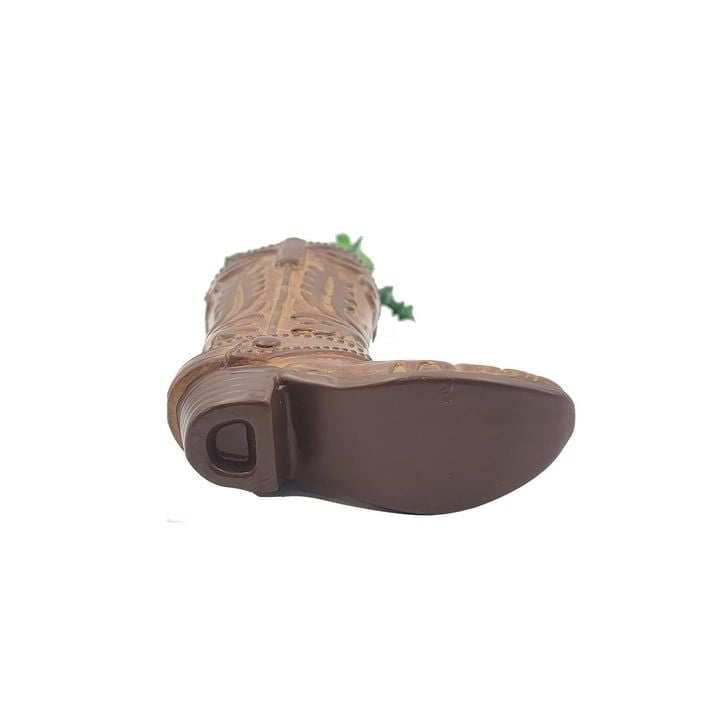 (4 pack) 7.25" Artificial Cactus Succulent in Brown Ceramic Cowboy Boot Planter New Era Fashion LLc