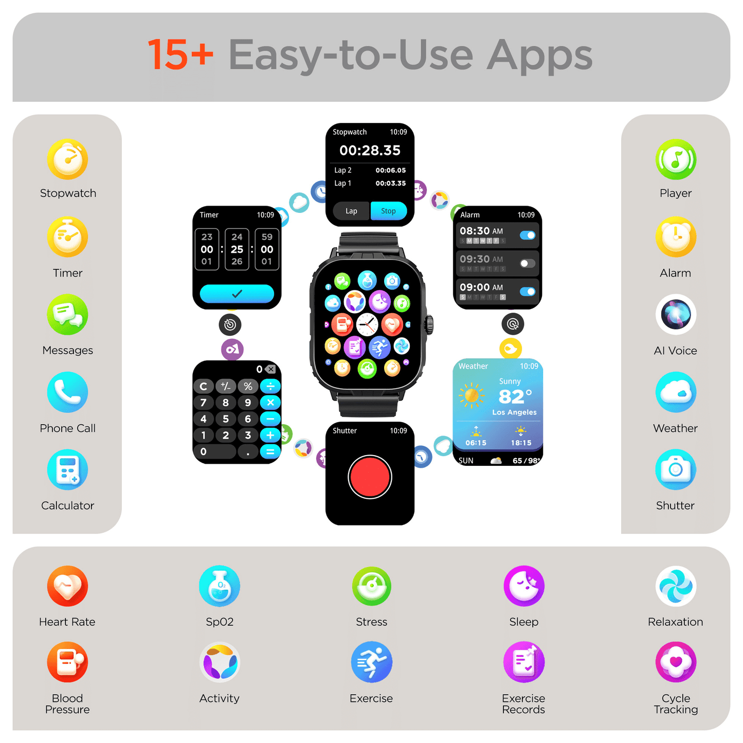 HyperGear FIT X2 Smartwatch and Fitness Tracker New Era Fashion LLc