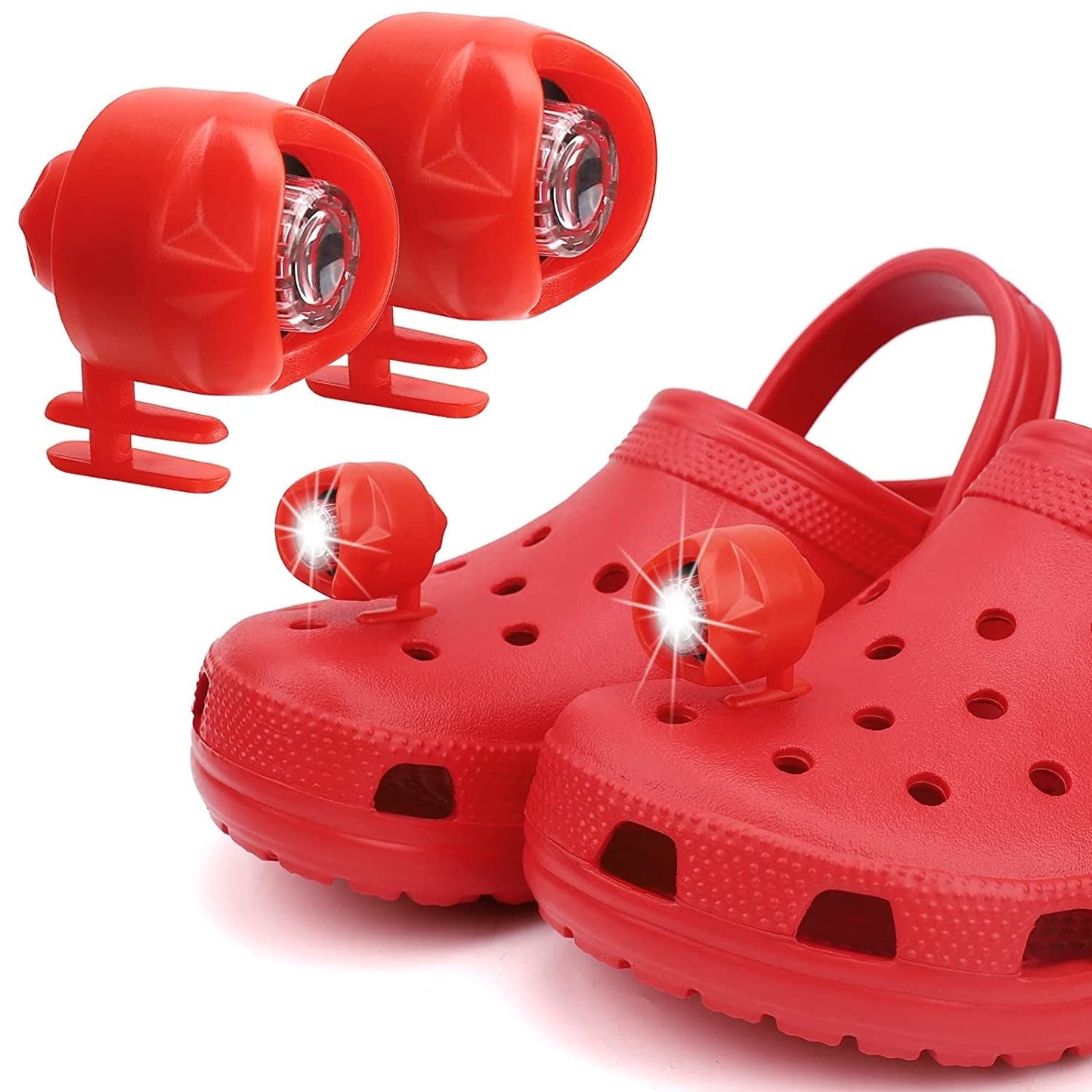Headlights for croc; 2Pcs croc lights for shoes; light up croc charms for Dog Walking; Handy Camping; Waterproof; 3 Modes croc lights New Era Fashion LLc