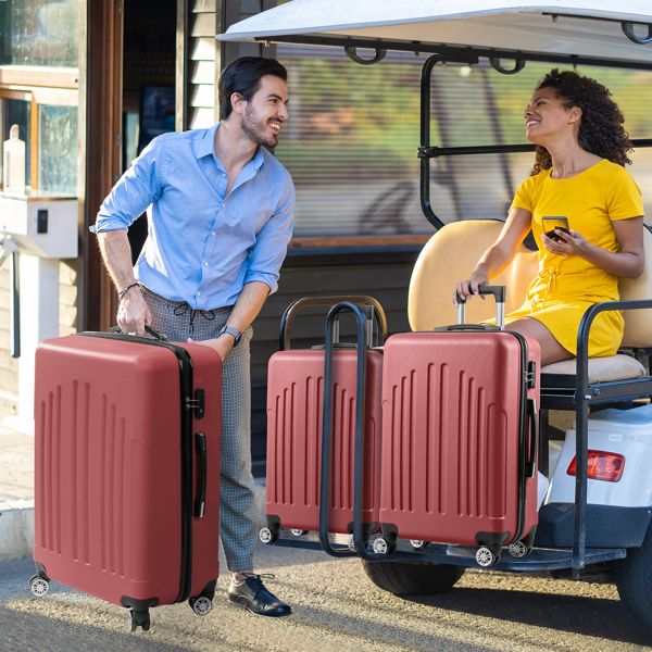 FCH Curved Vertical Stripe 4-in-1 Trolley Case - Retro Red New Era Fashion LLc
