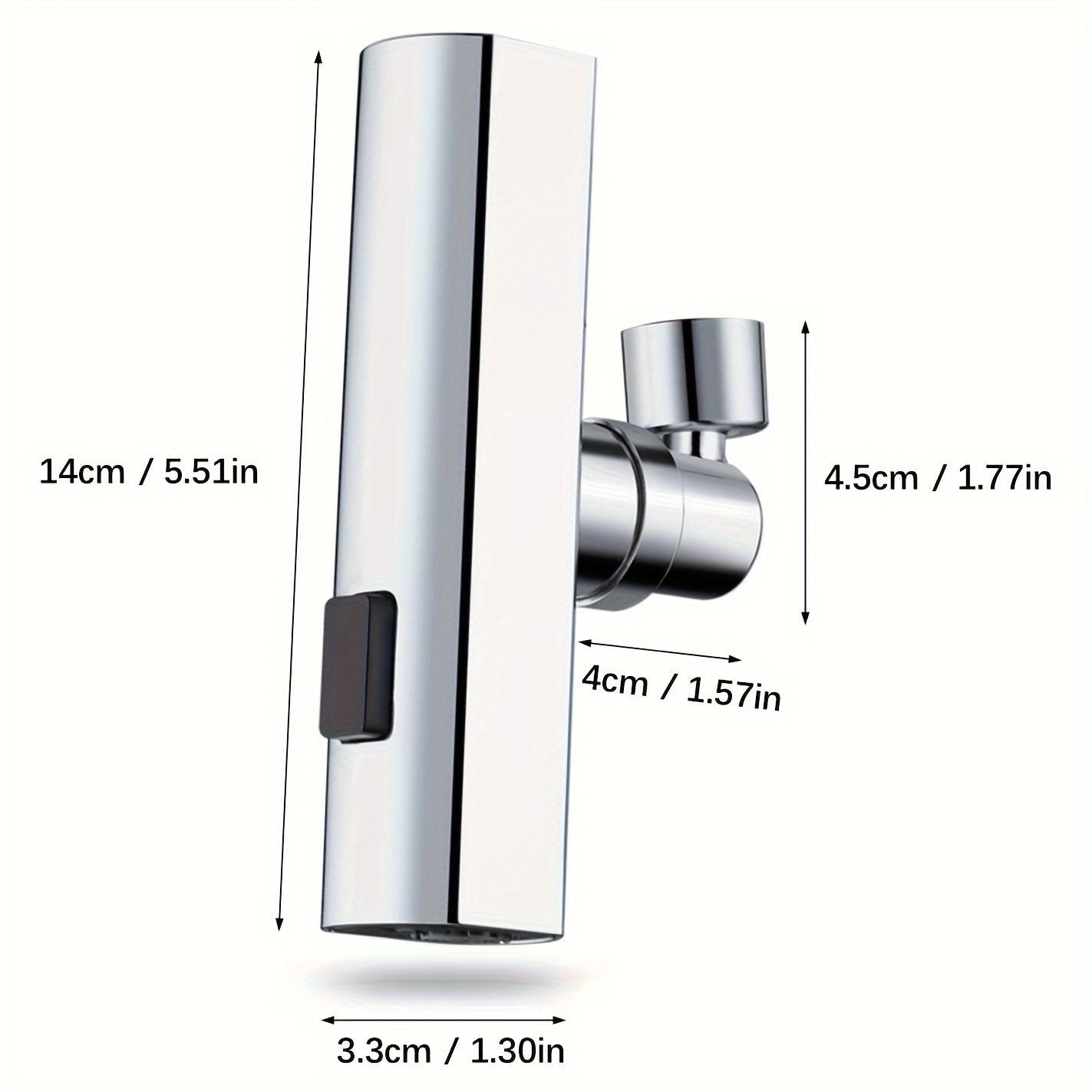3 in 1 Large-Scale 360° Waterfall Kitchen Faucet - Touch-Controlled, Swivel Spout, Extender for Kitchen Sink, Vegetable and Fruit Washing - Zinc Alloy Construction, Chrome Finish, Contemporary Style New Era Fashion LLc