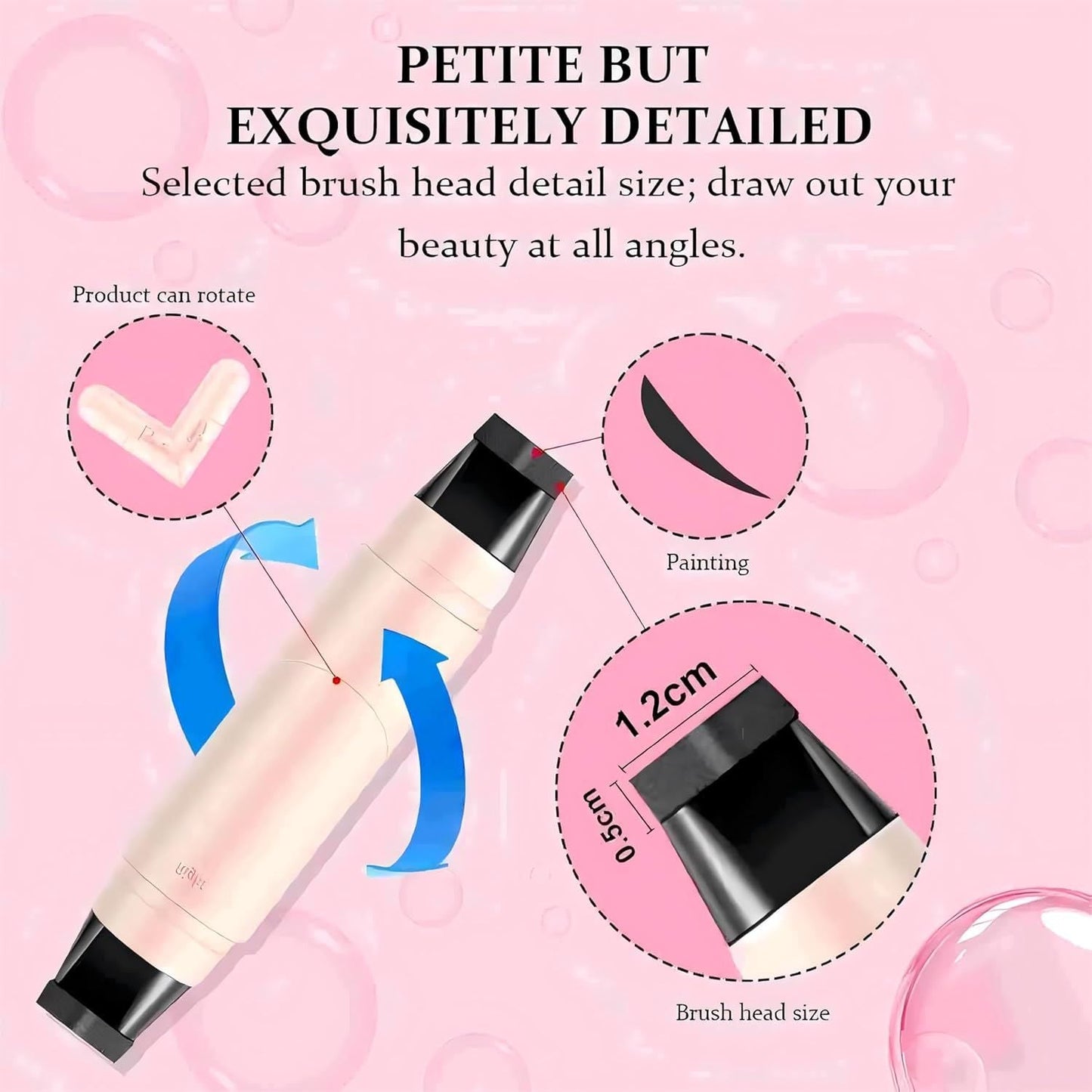 Winged Eyeliner Stamp Pen Dual Head Rotating Design, Quick-Dry, Long-Lasting, Smudge-Proof for Easy Cat Eye (1#/Black) New Era Fashion LLc