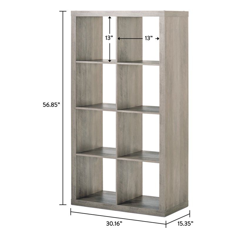 8 Cube Storage Organizer, Rustic Gray New Era Fashion LLc