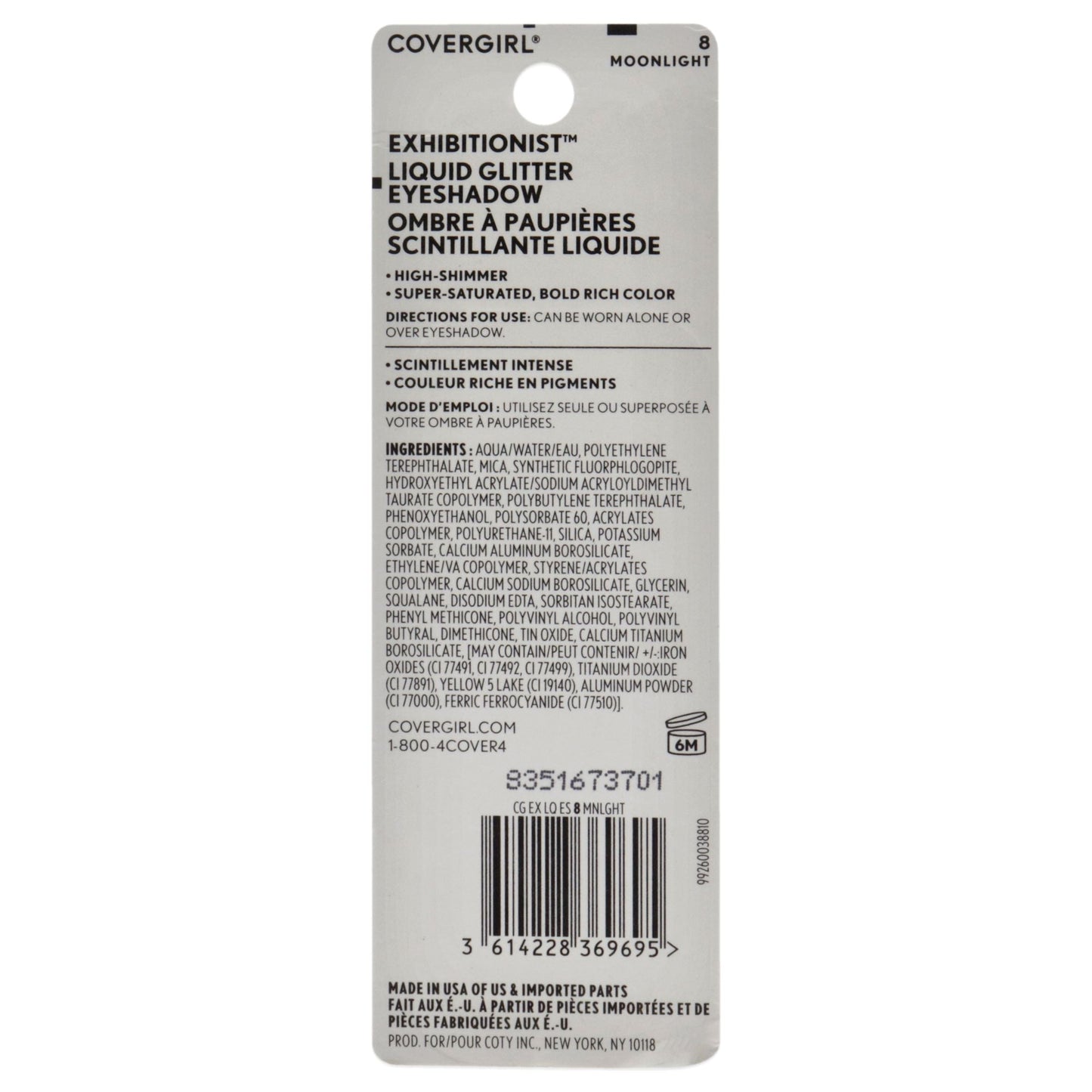 Exhibitionist Liquid Glitter Eyeshadow - 8 Moonlight by CoverGirl for Women - 0.13 oz Eye Shadow New Era Fashion LLc