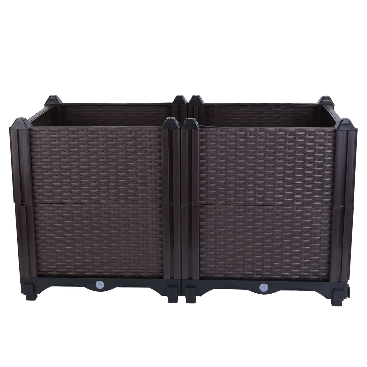 Raised Garden Bed with Self-watering System Rectangle Garden Planter for Garden Patio Balcony Elevated Planter Box for Flowers Vegetables Herbs New Era Fashion LLc