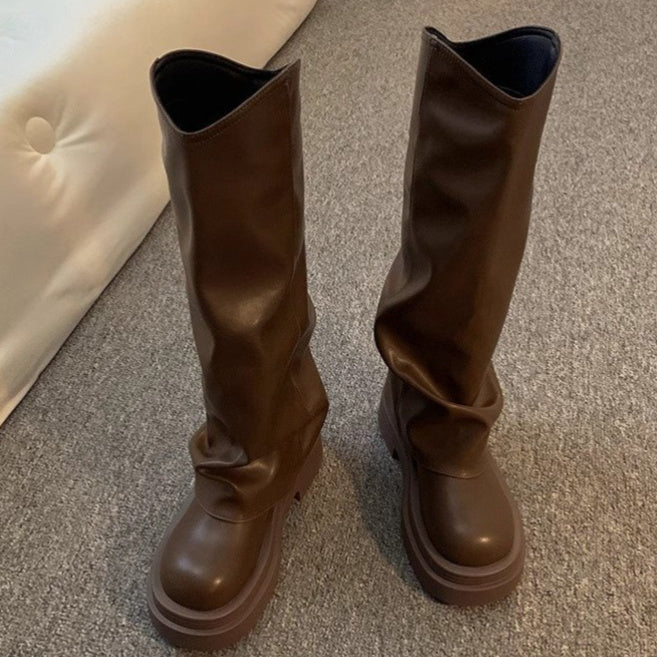 Women’s Platform Dress Boots – British Style Autumn/Winter FitiqueFit