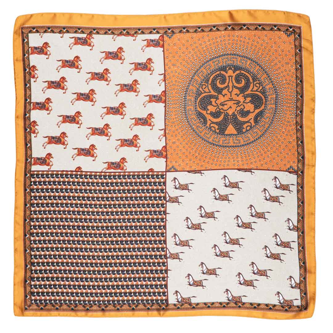 Empire - Stylized Equestrian Scarf in Apricot Urban-Equestrian
