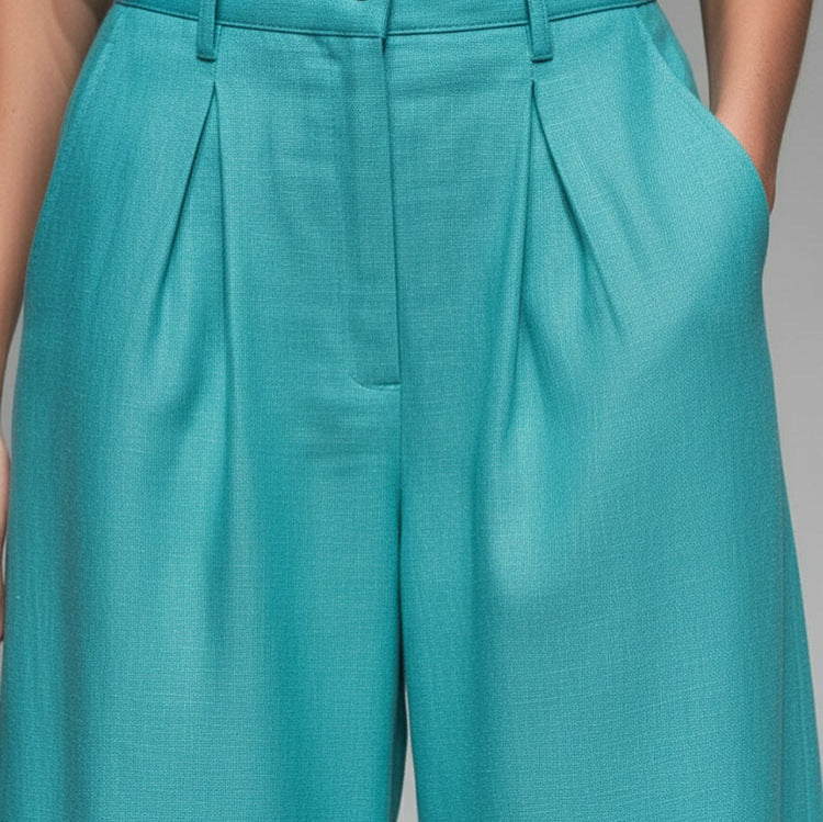 Women’s Sleeveless Vest and Wide-Leg Pants Set FitiqueFit