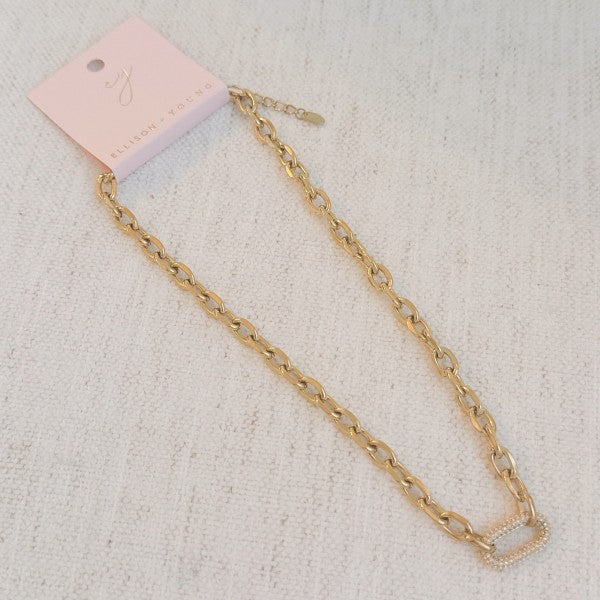 Pave Lock Chain Necklace Shop Style & More | Fresh Looks, Everyday Deals & Free Shipping