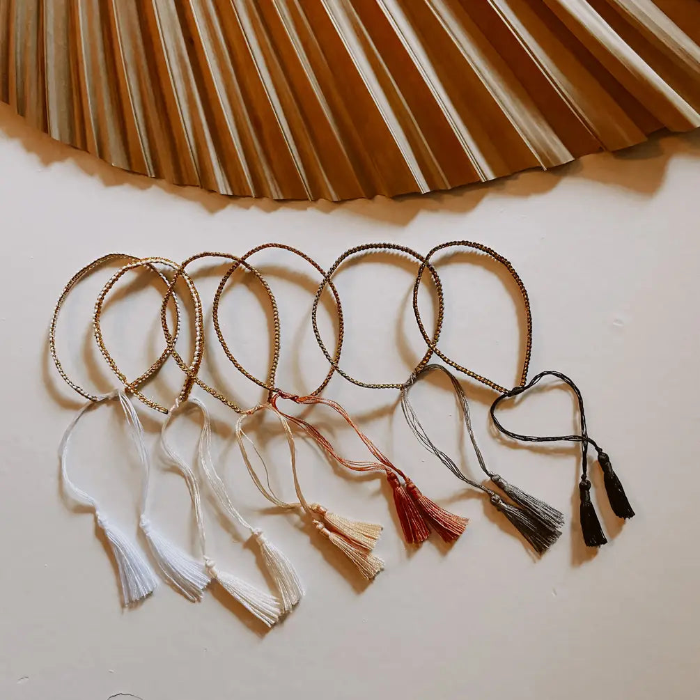 Golden Tassel Bracelets Village Thrive