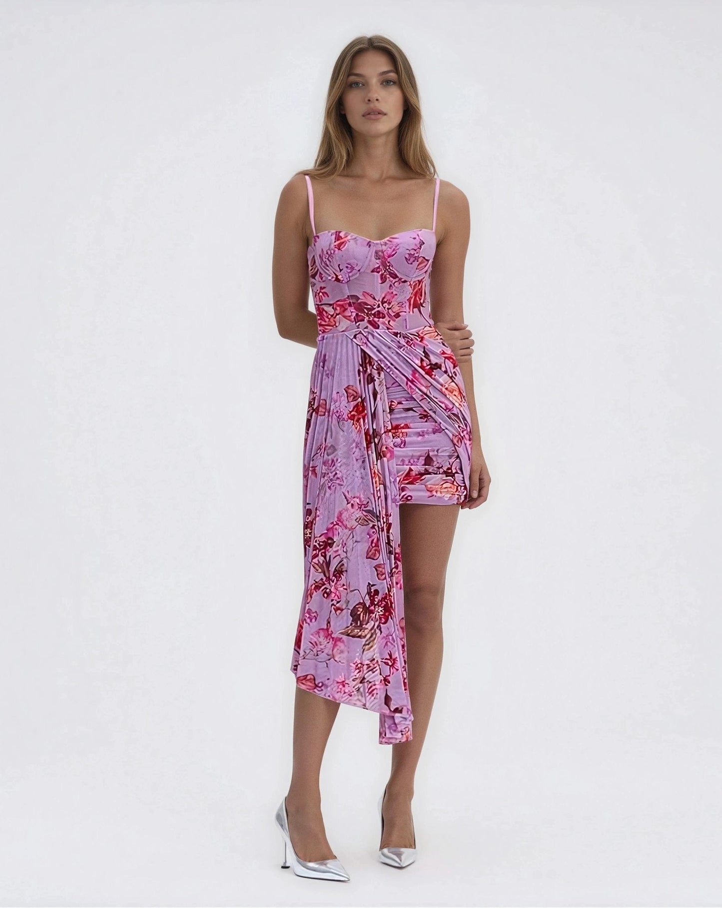 Floral Haze Bustier Mini Dress – Violet XO, Tina