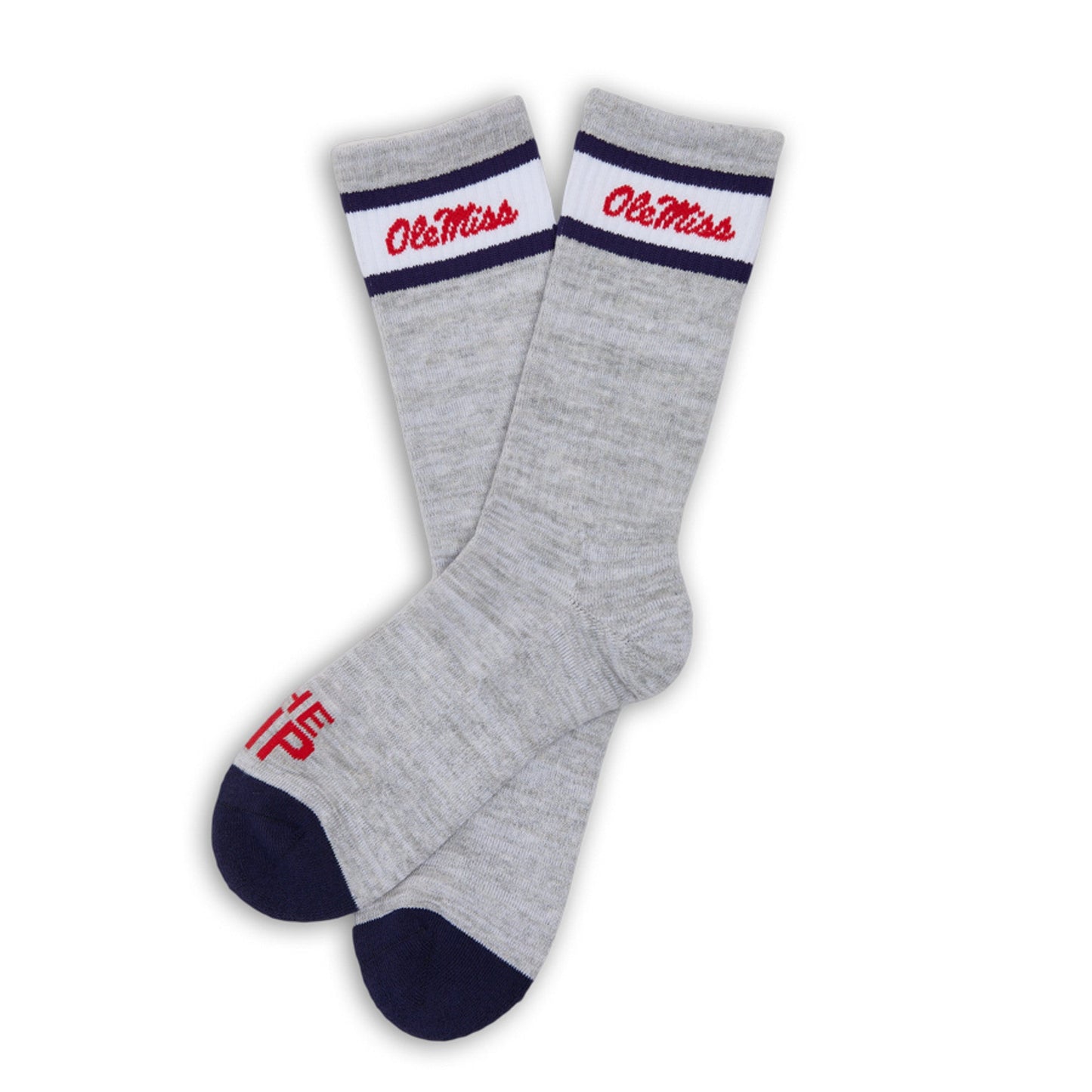 Grey Retro Script Casual Crew Socks DeadSoxy