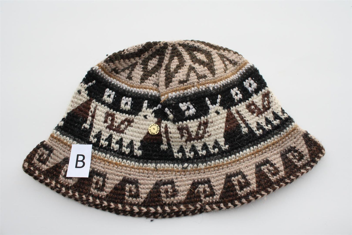 Hand Crochet Roll Up Rustic Alpaca Hat Purely Alpaca