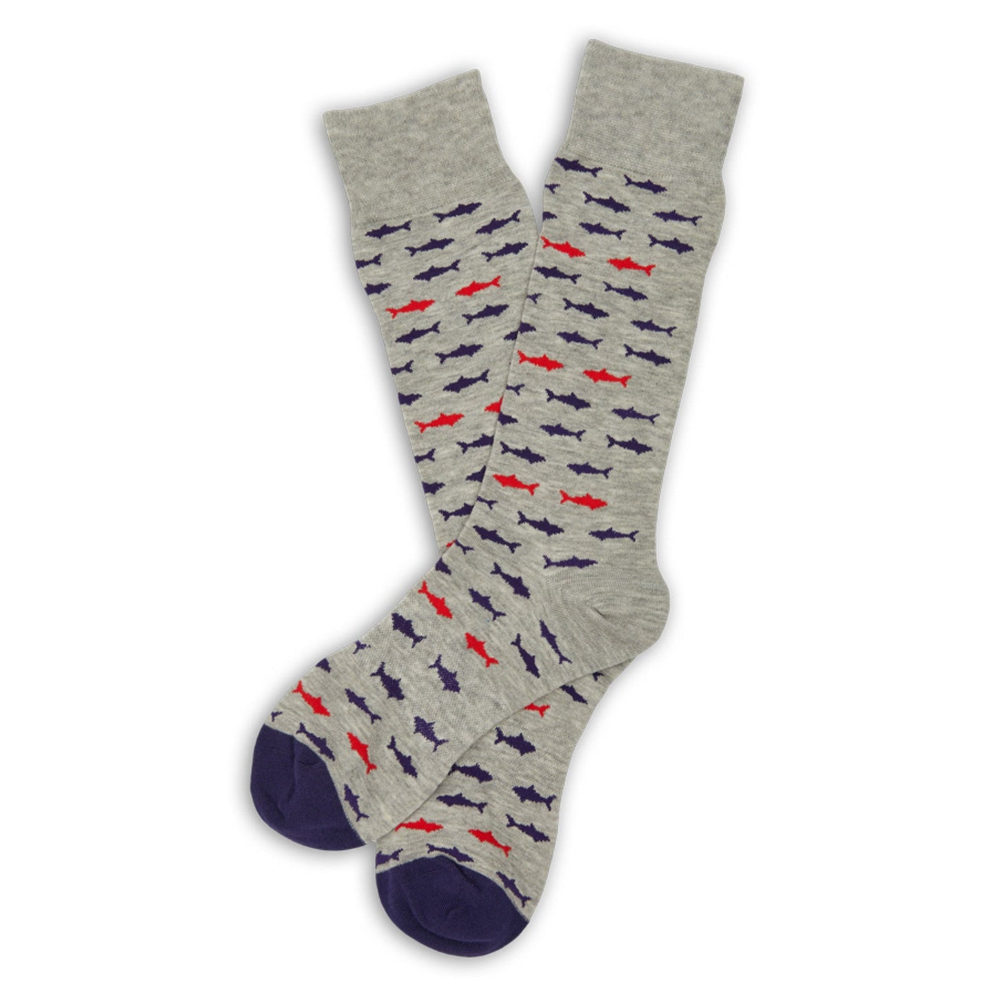 Heather Grey Sharks - Dress Socks DeadSoxy