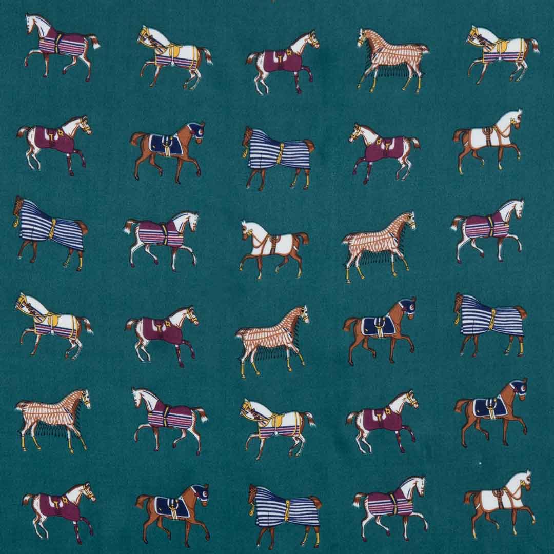 Hunt Club - Stylized Equestrian Scarf in Deep Teal Urban-Equestrian