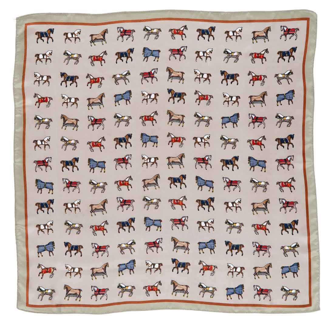 Hunt Club - Stylized Equestrian Scarf in Taupe Urban-Equestrian