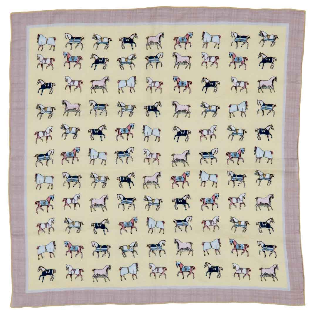 Hunt Club - Stylized Equestrian Scarf in Yellow and Sand Urban-Equestrian