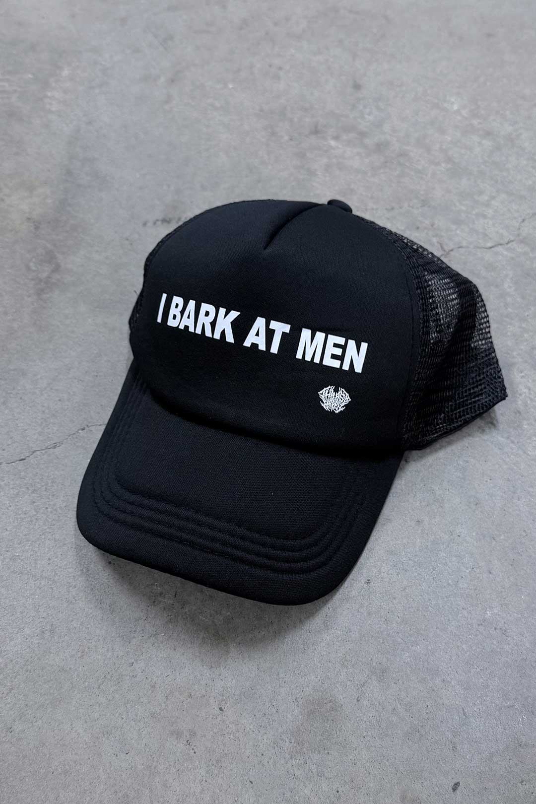 I Bark At Men Trucker Hat Thrash Happy