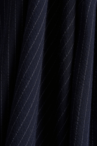 The Luxe Zip Jacket (Navy Pinstripe) Bright Moons