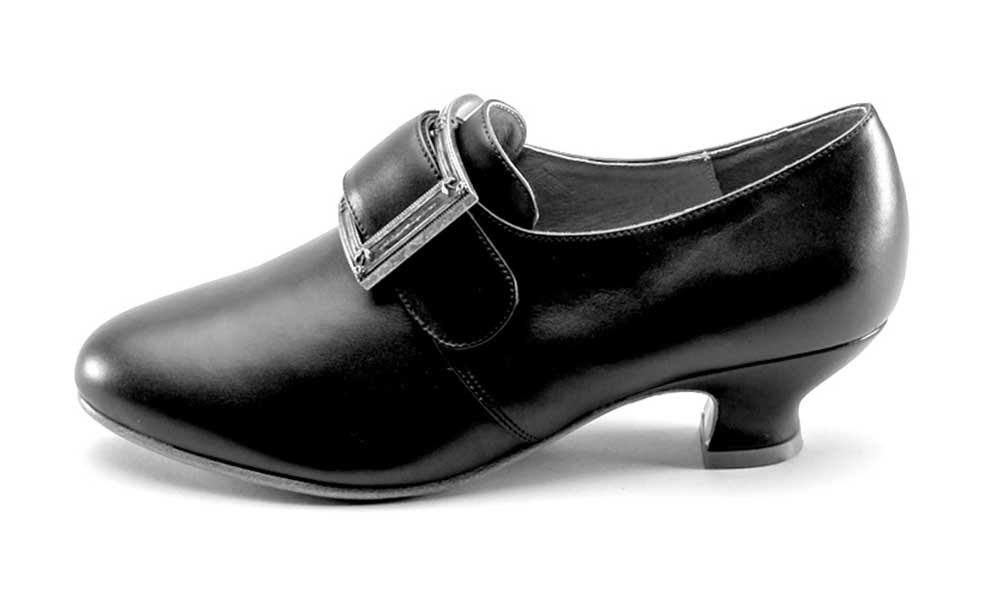 Kensington 18th Century Leather Shoes (Black) American Duchess