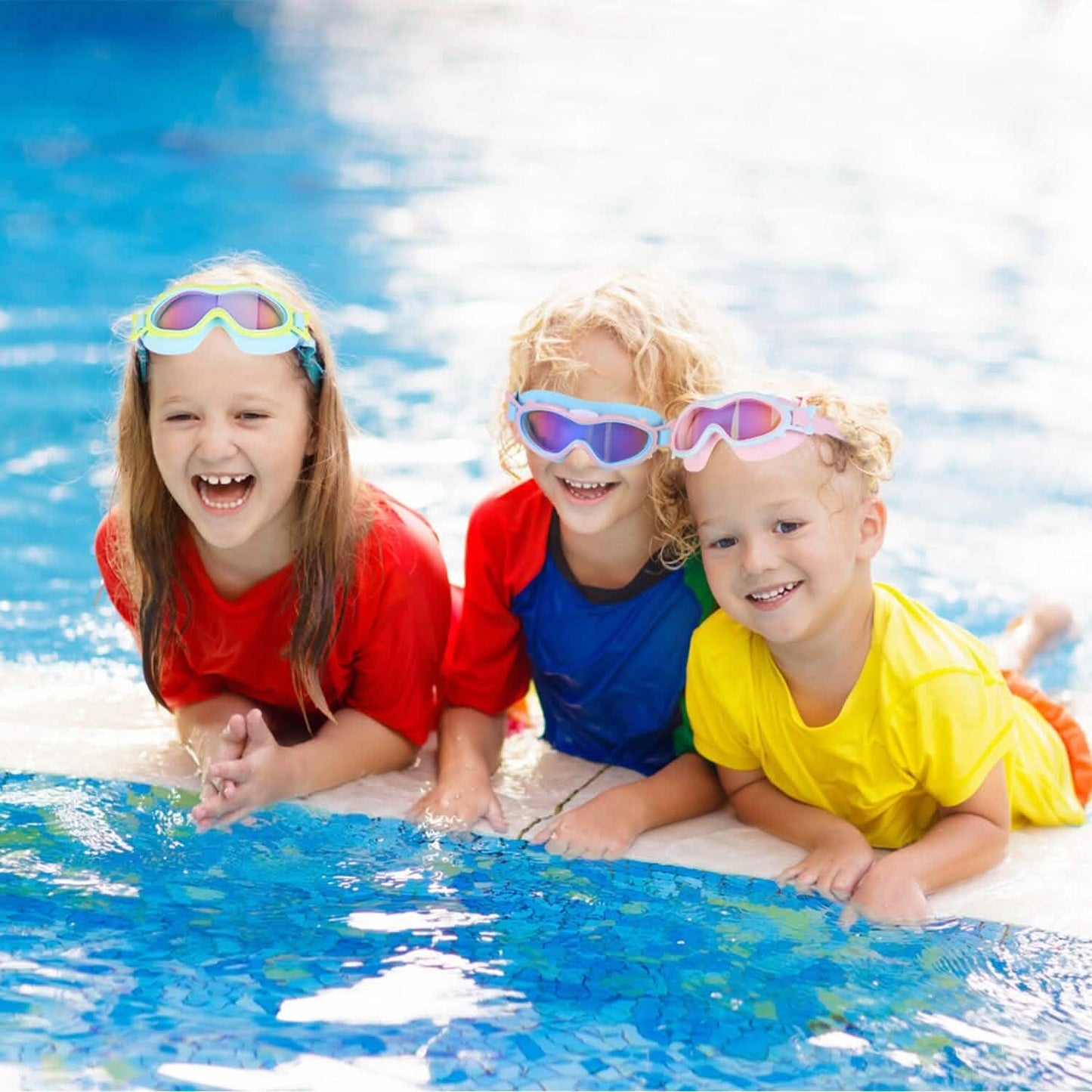 Kids Swim Goggles with Ear Plugs UV Protection Anti-Fog Leak Proof DailySale
