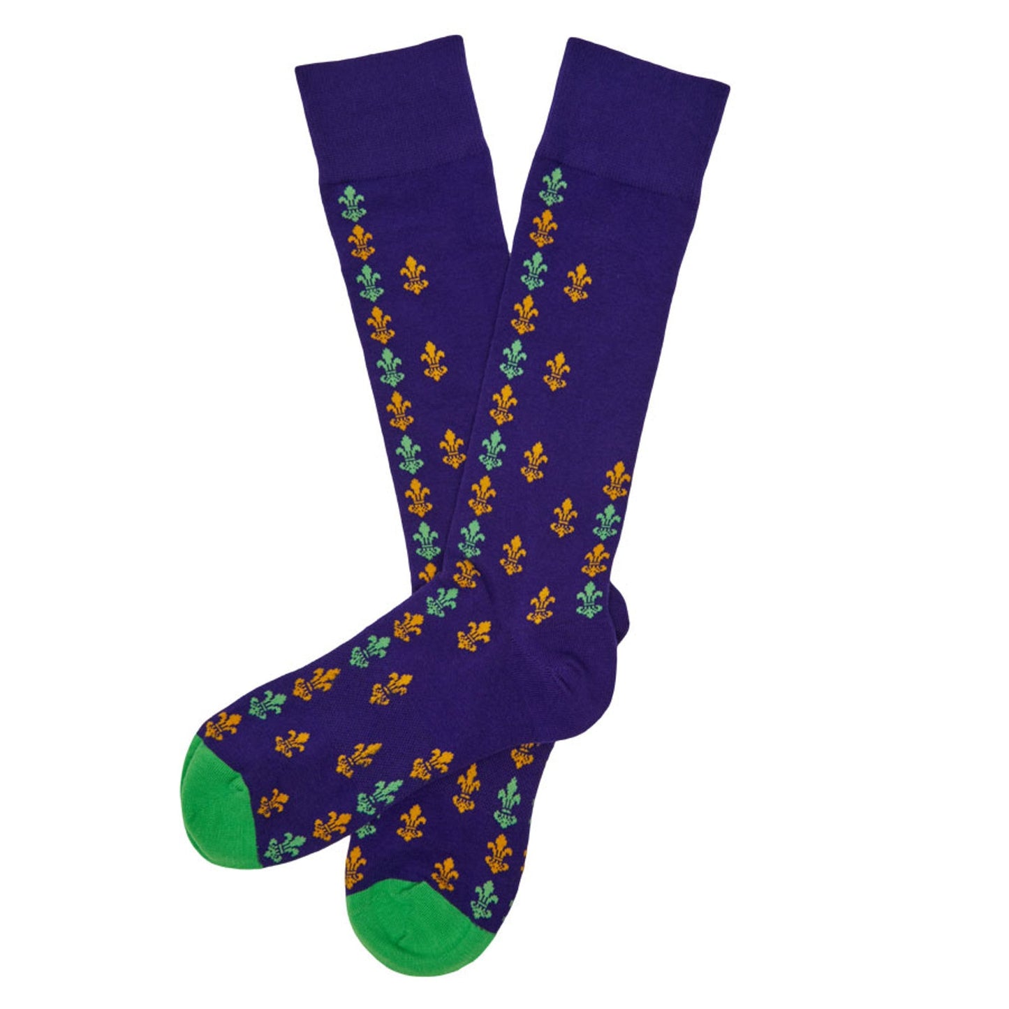 Mardi Gras - Mini Fleur-de-lis Dress Socks DeadSoxy