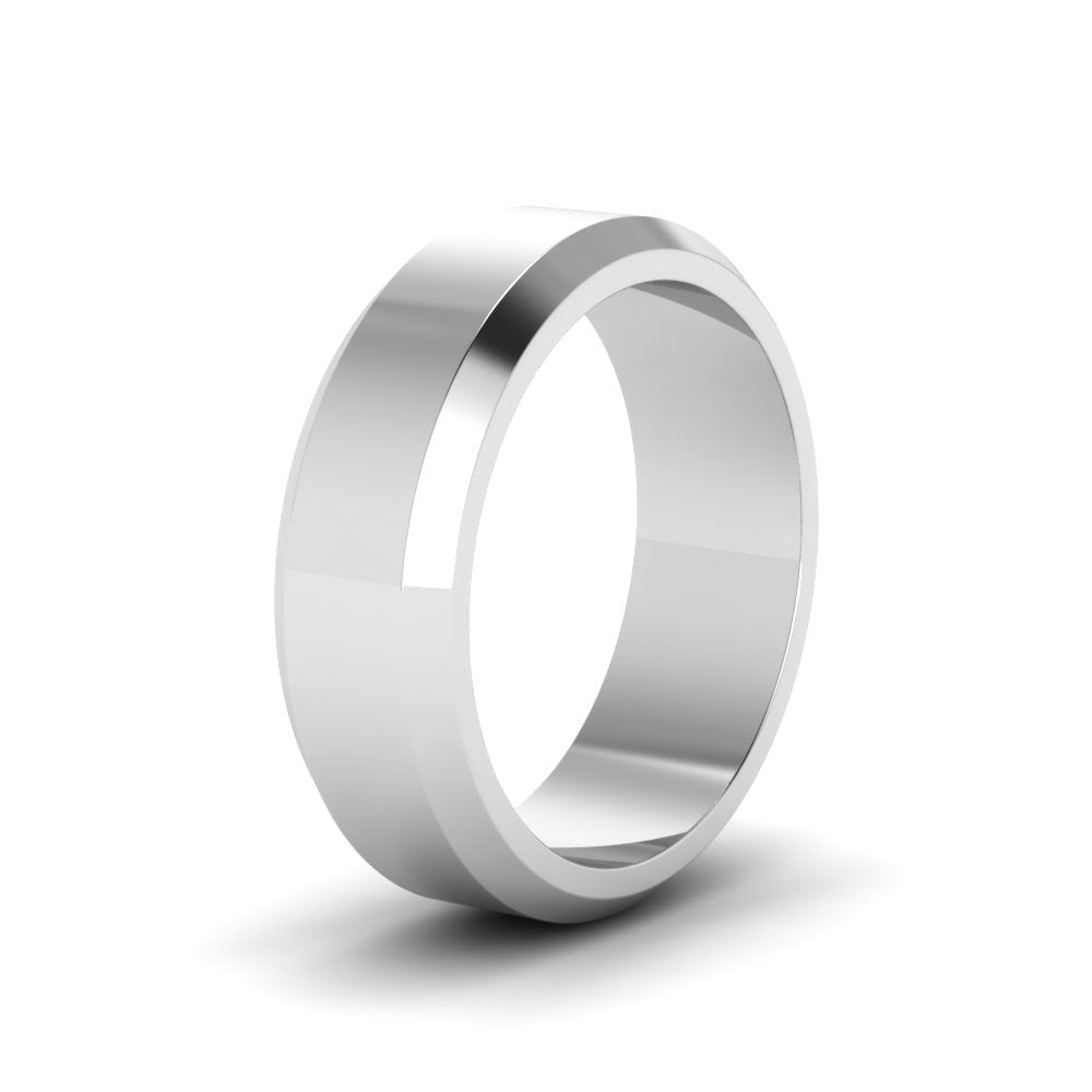Matte Finish Beveled Anniversary Band For Men Fascinating Diamonds