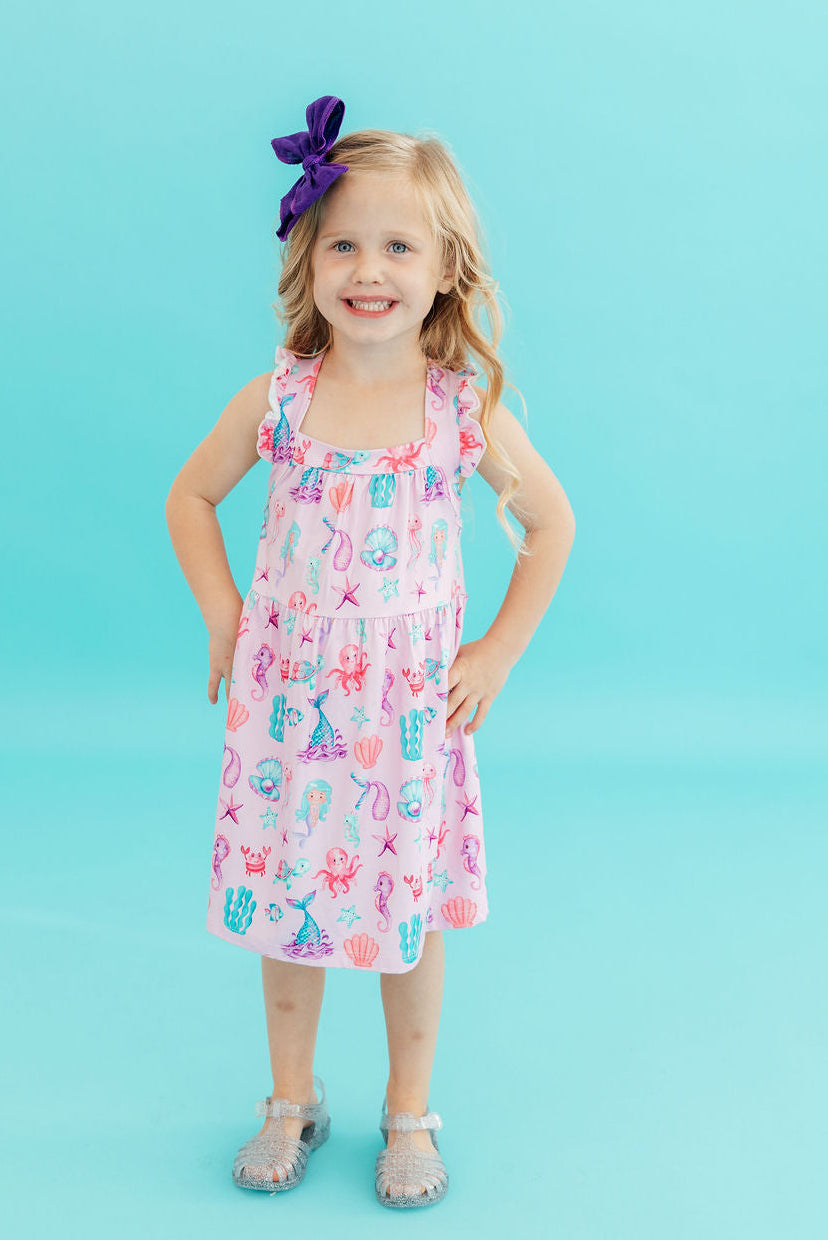 Under the Sea Ruffle Cross Back Dress Mila & Rose ®