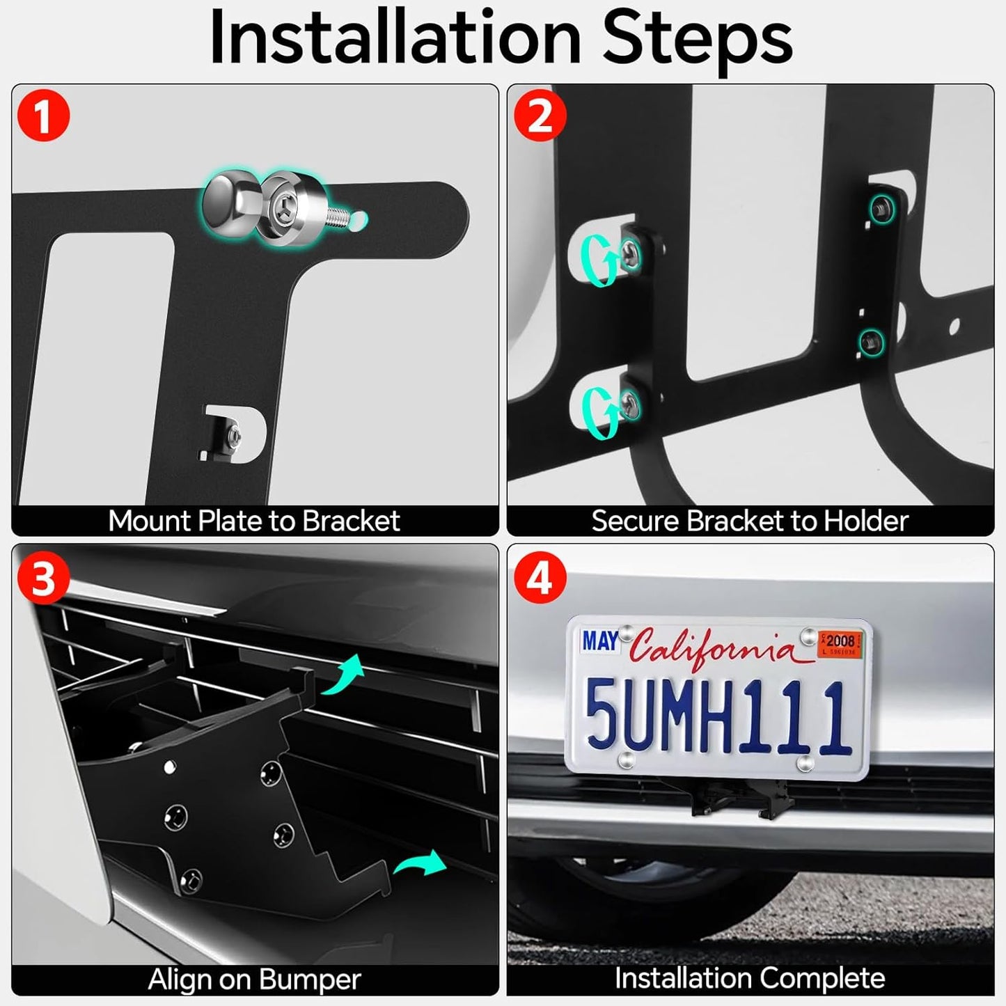 Model 3 Highland US Standard License Plate Holder | Aluminum Bracket Tesery Official Store