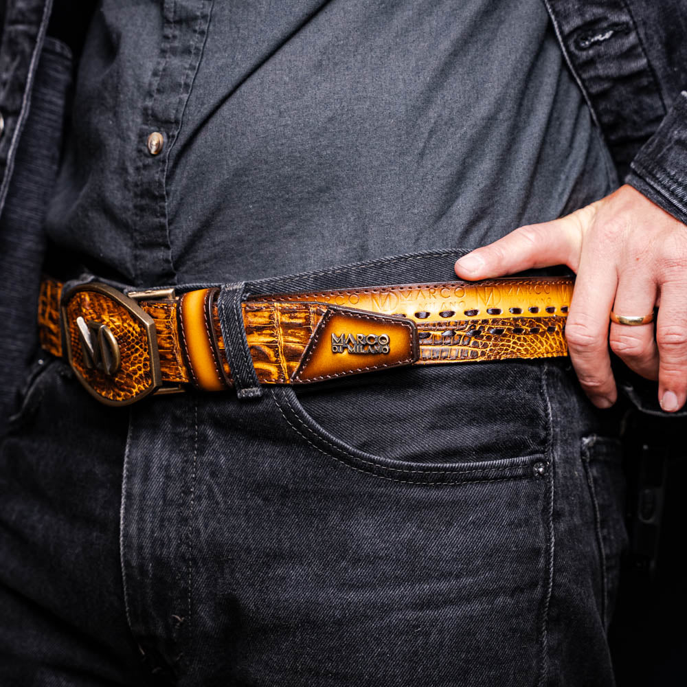 Montana Belt Mustard Brown Marco Di Milano