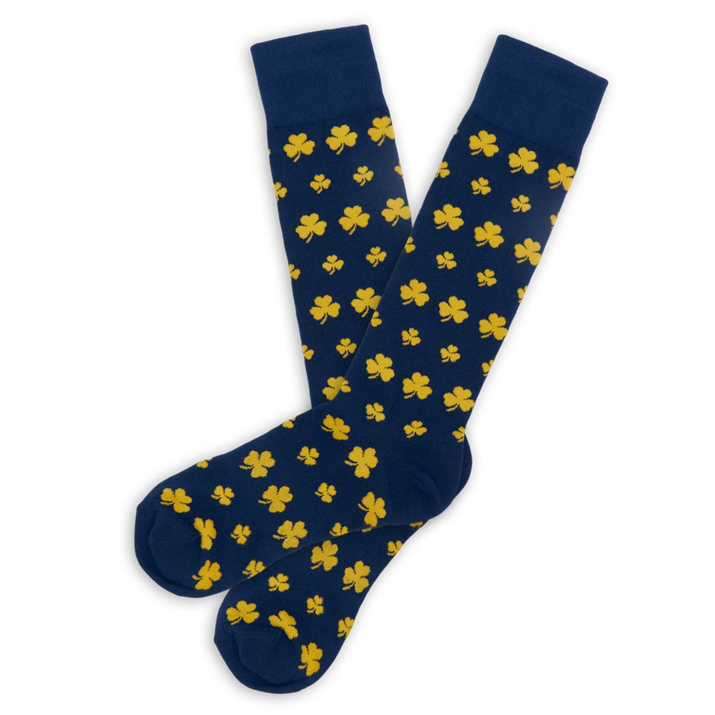 Navy / Gold Clover Dress Socks DeadSoxy