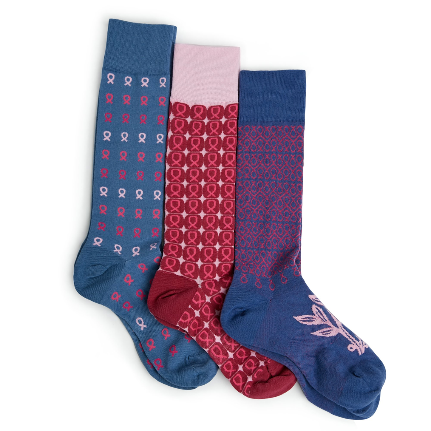 NBCF - Blue with Dark Pink Connected Ribbons DeadSoxy