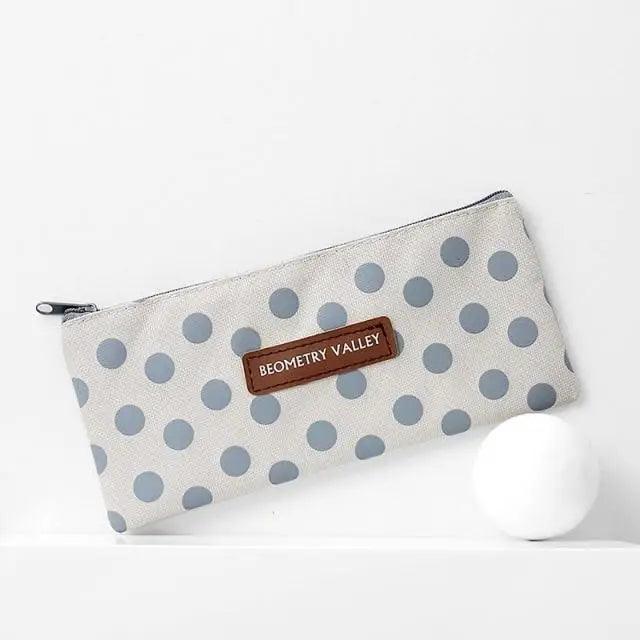 Office Simple Print Stationery Pencil Case Classic Design Pencil Pouch Simple Storage Bag Stevvex