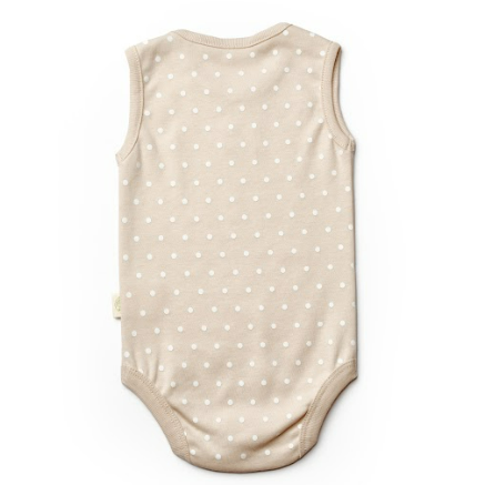 Brown Sleveless Polka Dot Organic Honey and Hive