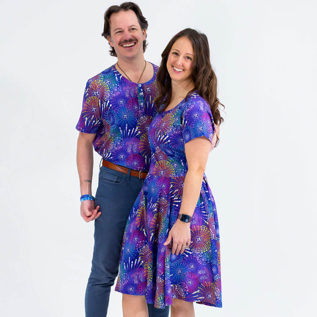 Adult "Pi-rotechnics" Pi Fireworks Super Twirler Dress with Pockets Princess Awesome & Boy Wonder