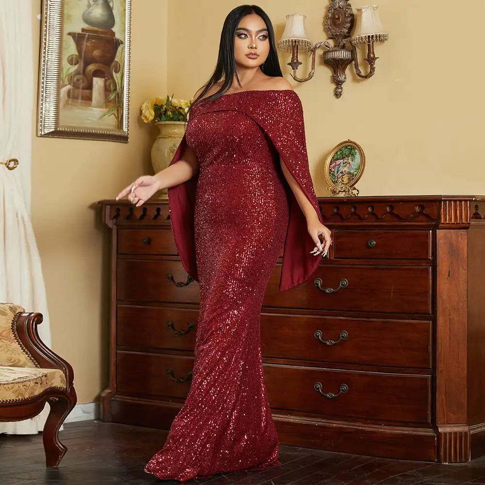 Off-Shoulder Evening Dress for Women