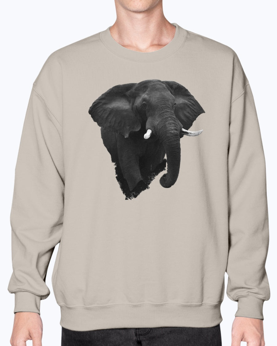 Elephant's Stand, Elephant, safari fans, africa, Moss Apparel, Unisex Crewneck Sweatshirt Moss Apparel